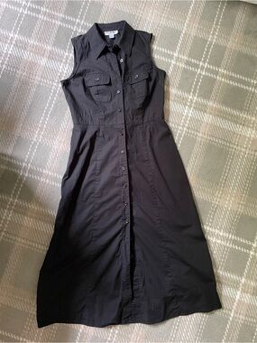 VTG Isadora Collection cotton stretch maxi shirt dress 10